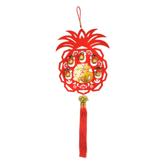 CNY Acrylic Hanging 5pc Pineapple Decoration XDL999-E07