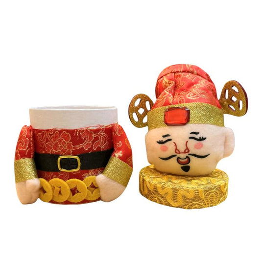 CNY God of Fortune Soft Toy Candy Box