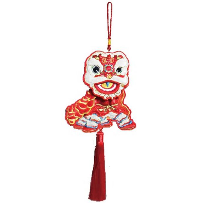 CNY 22x55cm Embroidery Lion Dance
