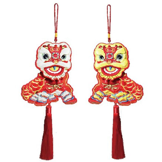 CNY 22x55cm Embroidery Lion Dance