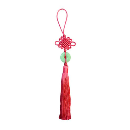 CNY 5x25cm Jade Chinese Knot with Tassel (Assorted)