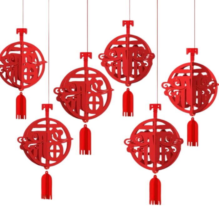 CNY 6pc Non-woven Hanging Decoration