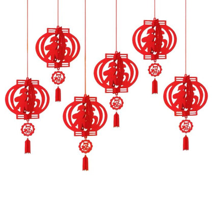 CNY 6pc Non-woven Hanging Decoration