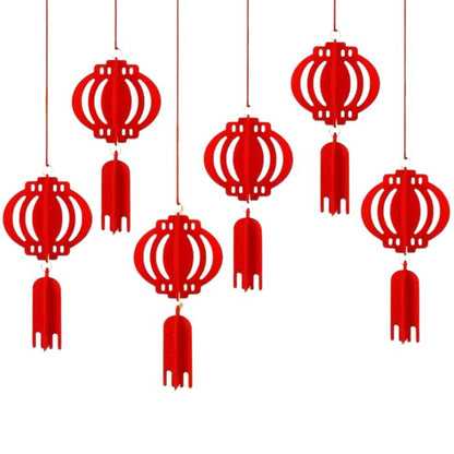 CNY 6pc Non-woven Hanging Decoration