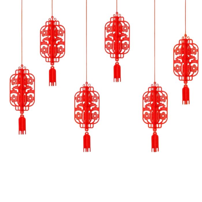 CNY 6pc Non-woven Hanging Decoration
