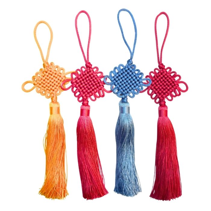 CNY 7.5x32cm Colored Knot Tassel