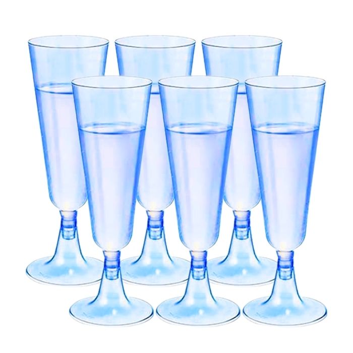 Colored Disposable Plastic Champagne Glass (6pcs)