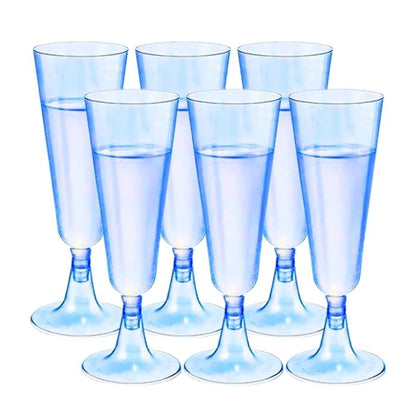 Colored Disposable Plastic Champagne Glass (6pcs)