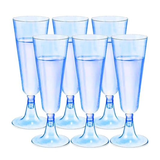 Colored Disposable Plastic Champagne Glass (6pcs)
