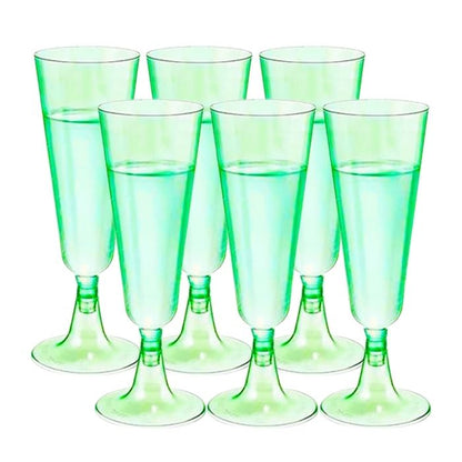 Colored Disposable Plastic Champagne Glass (6pcs)
