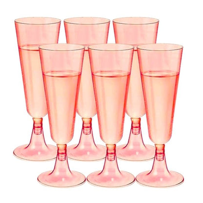 Colored Disposable Plastic Champagne Glass (6pcs)