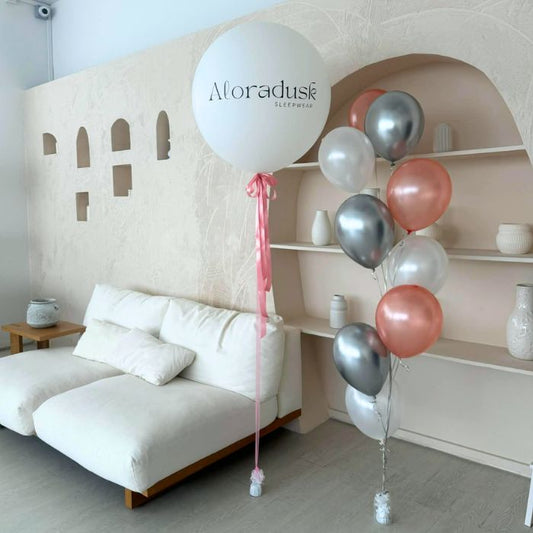 36" Custom Latex Balloon with Satin Ribbon