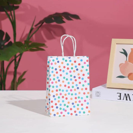 Dots Colorful Kraft Paper Bag (Rainbow)