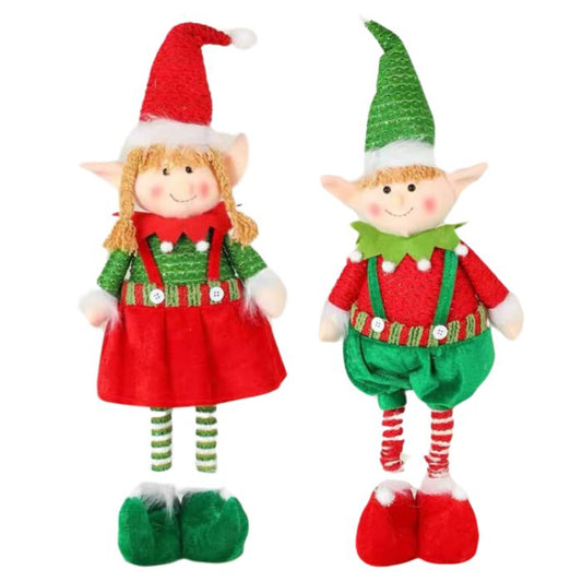 Extendable Christmas Elf Soft Toy