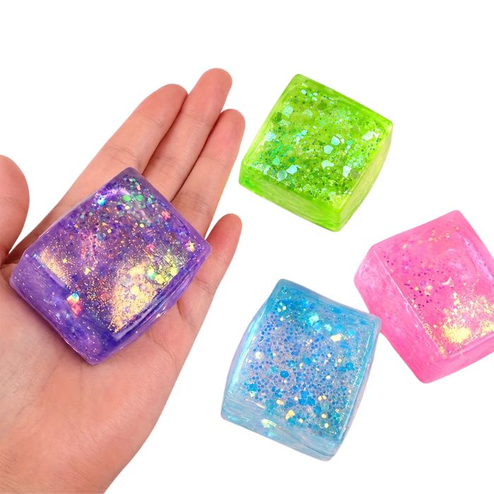 Glitter Color Cube Squishy