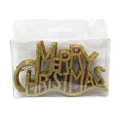 Glitter Hanging Merry Christmas HS056 (5pcs)