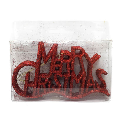 Glitter Hanging Merry Christmas HS056 (5pcs)