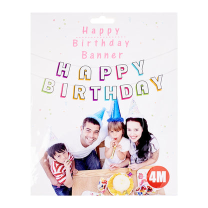 Glitter Colorful Happy Birthday Banner