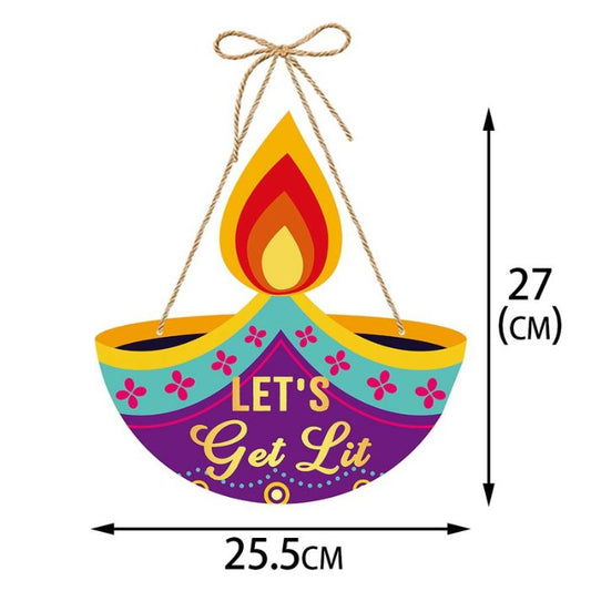 25x27cm Let's Get Lit Lamp Hanging Decoration Y00296-2