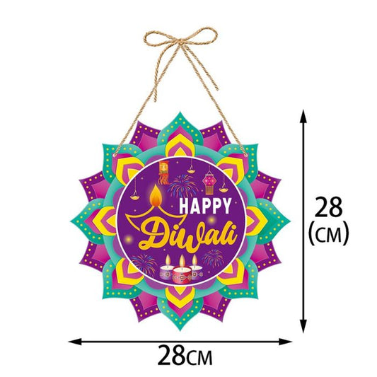 28x28cm Round Diwali Hanging Decoration Y00296-1