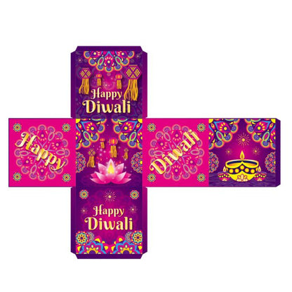 Happy Diwali Decorative Box (1pc) (Lotus) 6151-1