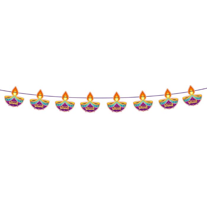 3m Happy Diwali Lamp Hanging Banner 5106