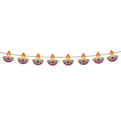 3m Happy Diwali Lamp Hanging Banner 5106