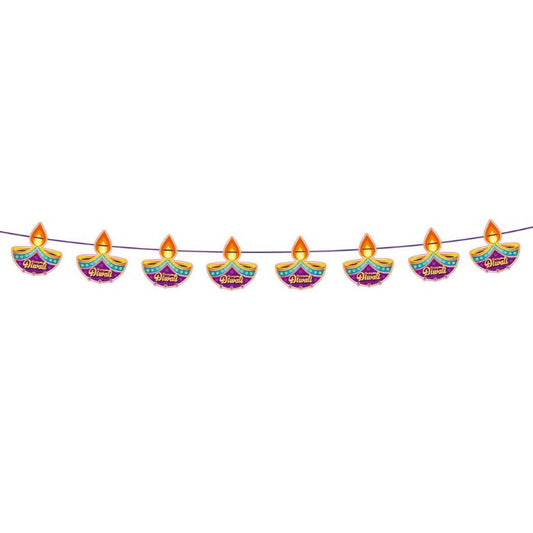 3m Happy Diwali Lamp Hanging Banner 5106