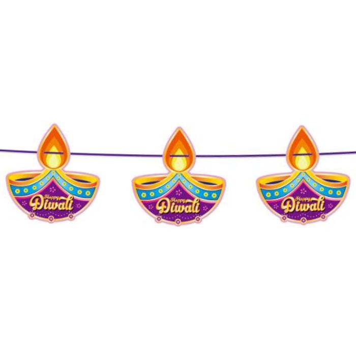 3m Happy Diwali Lamp Hanging Banner 5106
