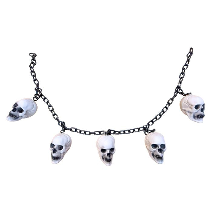 1m Chained 5pc Skull Hanging Decoration