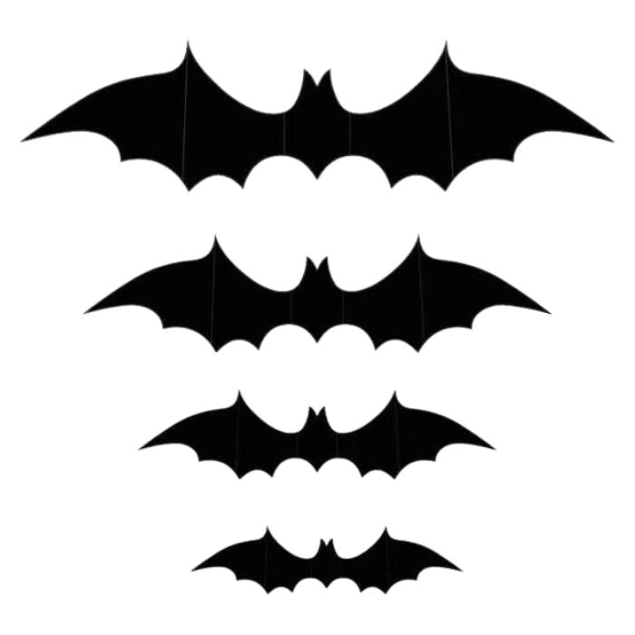 Halloween 3D Assorted Bats Decoration (12pcs)