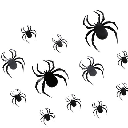 Halloween 3D Assorted Spiders Decoration (12pcs)