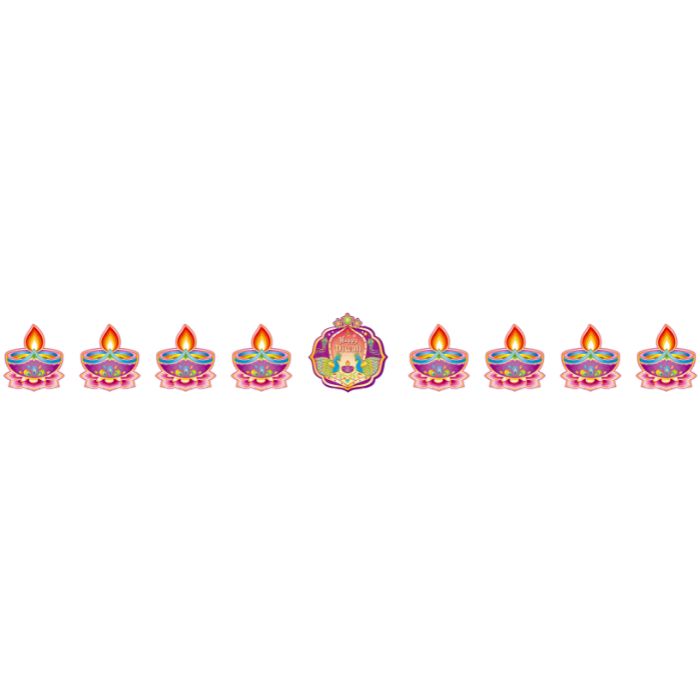 Happy Diwali Lamp Hanging Banner 3113