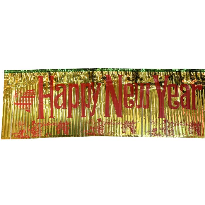 Happy New Year Tissue Tassel Banner