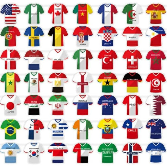 International Soccer Jersey Garland (49pcs) 10m