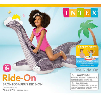 Intex 178x94cm Brontosaurus Ride-On Inflatable Pool Float 57584EK