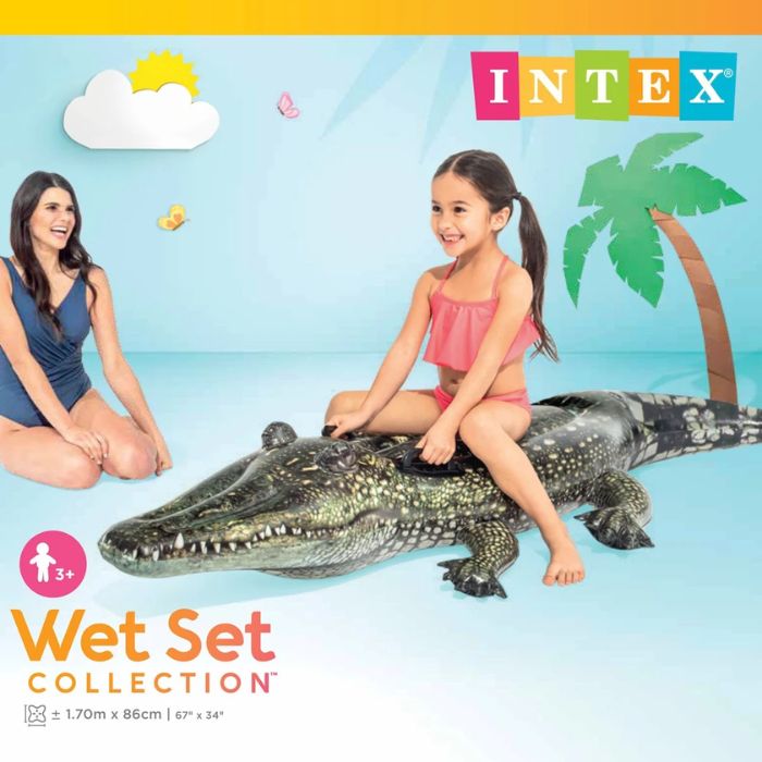 Intex Inflatable Animal Photo Realistic 2 Handles (Crocodile) 57551NP ...