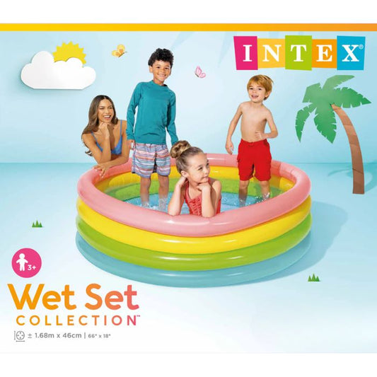 Intex 56441 Sunset Glow 4-ring Inflatable Kids Pool