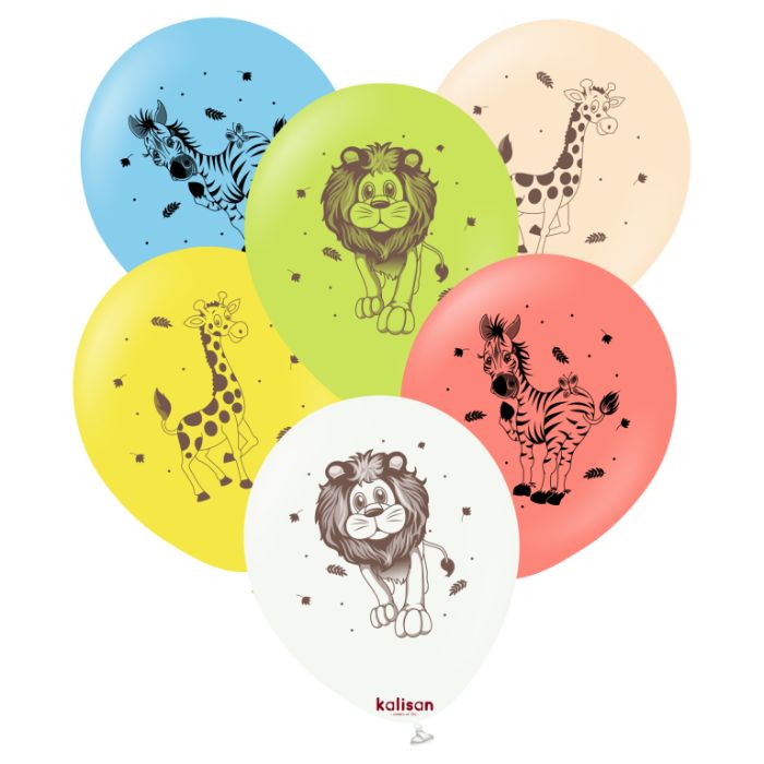 12 Inch Safari Printed Latex Balloon K21252163