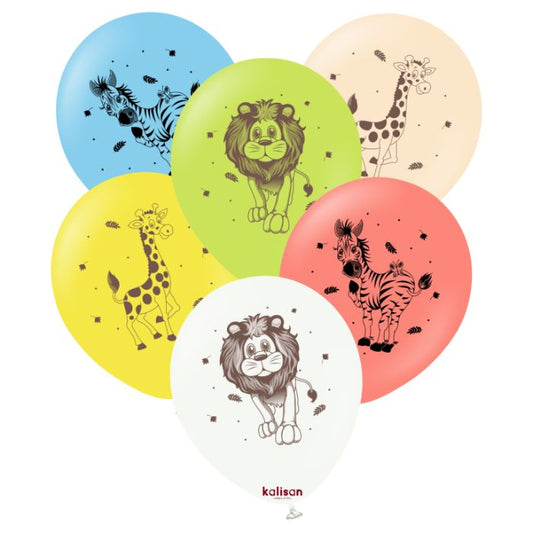 12 Inch Safari Printed Latex Balloon K21252163