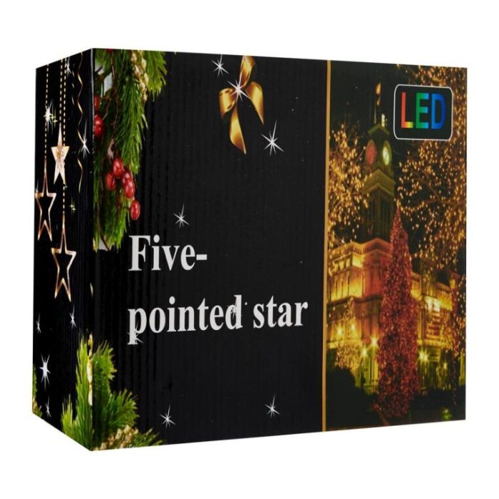 LED Five Pointer Star Icicle Lights (White)