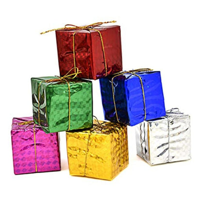 5cm Shiny Gift Presents Decoration 6530-7 (6pcs)