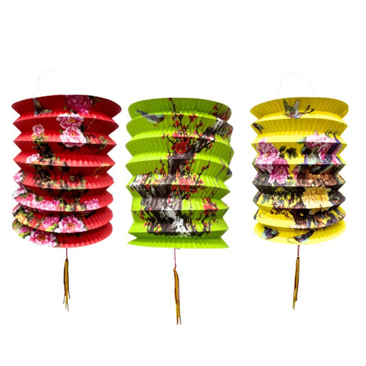 Traditional Floral Paper Lantern 12pcs