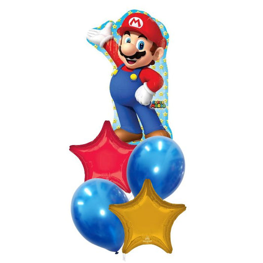 Super Mario Theme Helium Balloon Bouquet