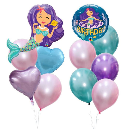 Mermaid Theme Helium Balloon Bouquet