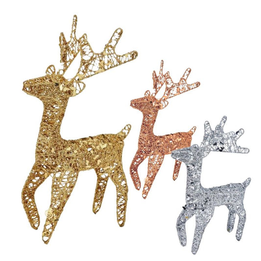 Glitter Metal Reindeer