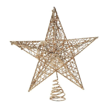 Metal Glitter Treetop Star