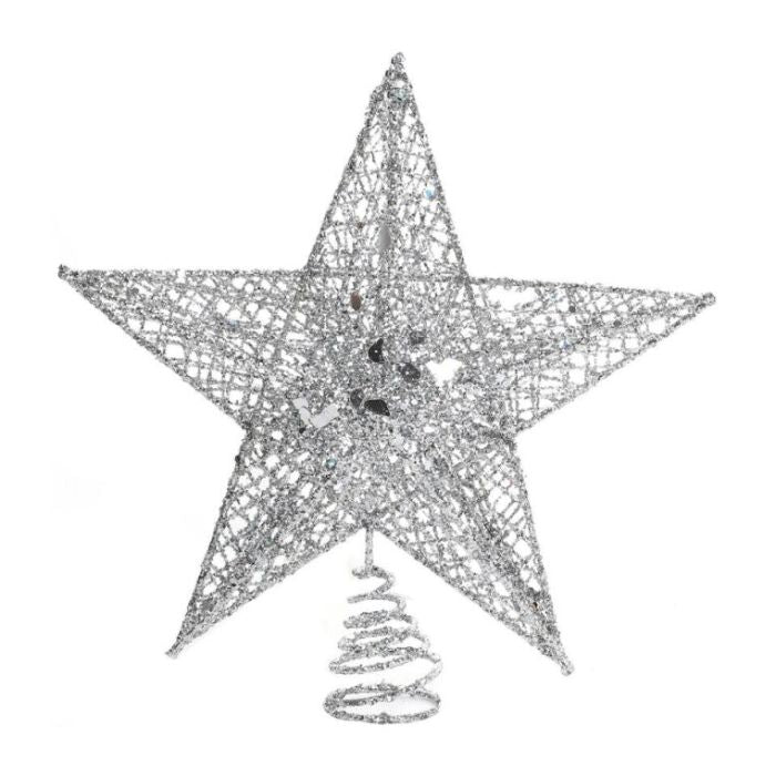 Metal Glitter Treetop Star