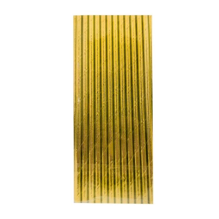 8" Metallic Paper Straw (Assorted) (25pcs)