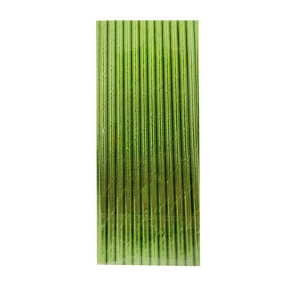 8" Metallic Paper Straw (Assorted) (25pcs)
